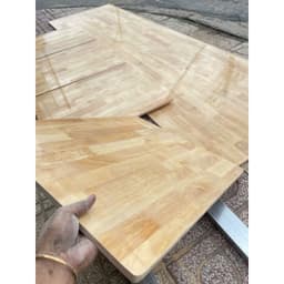 Ván Gỗ Ghép Cao su  dầy 12mm phủ bóng keo 1 mặt  giá rẻ . Dùng làm mặt bàn , kệ đựng đồ , tủ gỗ , .... CẮT THEO YÊU CẦU 3