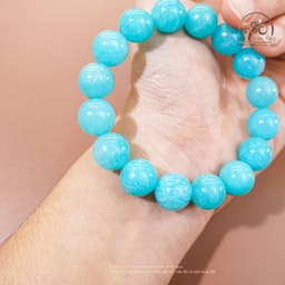Ngọc Đan Tâm - Vòng Tay Amazonite Vân Trắng 12mm 5A - Mệnh Thuỷ & Mệnh Mộc 6