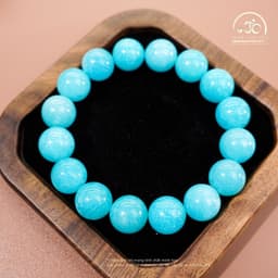 Ngọc Đan Tâm - Vòng Tay Amazonite Vân Trắng 12mm 5A - Mệnh Thuỷ & Mệnh Mộc 3