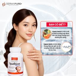 [Hàng cty full va.t] Viên uống GLUTATHIONE TINH KHIẾT hỗ trợ sáng da, mờ thâm nám, giải độc gan SPATHION Chính hãng USA 6