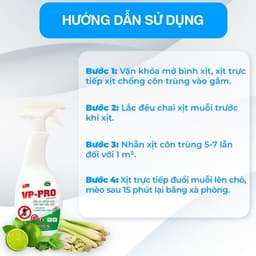 Xịt Đuổi Muỗi & Côn Trùng VP-PRO Chính Hãng 530ml – Tinh Dầu Tự Nhiên, An Toàn Cho Gia Đình 6