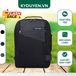 Balo Laptop Simple Carry P7 Chính Hãng, Balo Công Sở Chống Nước, Đựng Laptop 15.6 Inch, Màu Đen Phối Xám 1