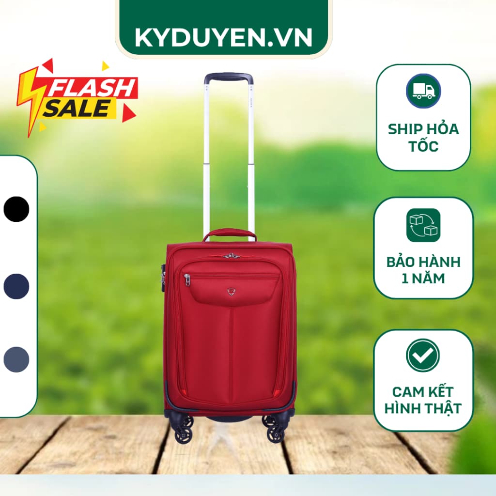 Vali Kéo Vải SAKOS WINNER 5 FG00 SIZE 20 Xách Tay Cao Cấp, Chống Nước, Bánh Xe Đôi Êm Ái Tiện lợi đưng nhiều đồ