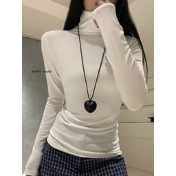 𝑨𝒏𝒏 𝑺𝒕𝒖𝒅𝒊𝒐 /𝐖𝐆𝐖𝐄/ Áo Thun Cổ Lọ Nữ WG.WE 7606, Áo Thun Cổ Cao Giữ Nhiệt Dài Tay Form Ôm Basic 8