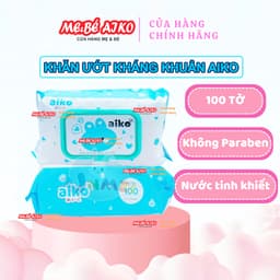 Bộ 6 Gói Khăn Ướt Aiko Kháng Khuẩn 100 tờ/Túi 2
