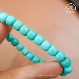 Ngọc Đan Tâm - Vòng Tay Lam Ngọc Lu Thống 7mm - Mệnh Mộc & Mệnh Thuỷ 4
