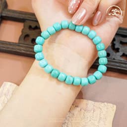 Ngọc Đan Tâm - Vòng Tay Lam Ngọc Lu Thống 7mm - Mệnh Mộc & Mệnh Thuỷ 2