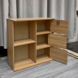 Tủ đa năng gỗ MDF phủ melamine, có khóa, màu gỗ sậm, hiện đại và sang trọng cho đầu giường. 7