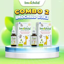 Combo 2 D3K2 Imochild Hỗ trợ bổ sung Vitamin D3, K2-MK7 và DHA cho bé - Lọ 20ml 1