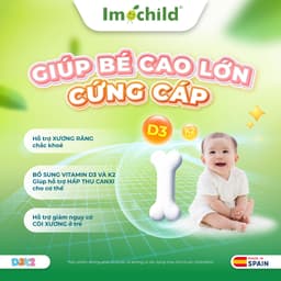 Combo 2 D3K2 Imochild Hỗ trợ bổ sung Vitamin D3, K2-MK7 và DHA cho bé - Lọ 20ml 3