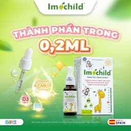 Combo 2 D3K2 Imochild Hỗ trợ bổ sung Vitamin D3, K2-MK7 và DHA cho bé - Lọ 20ml 4