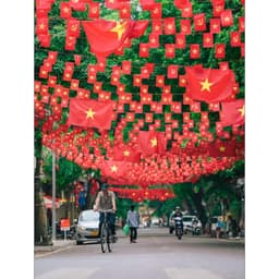 Cờ dây sao, cờ dây tổ quốc, chất liệu vải phi bóng 2025 7
