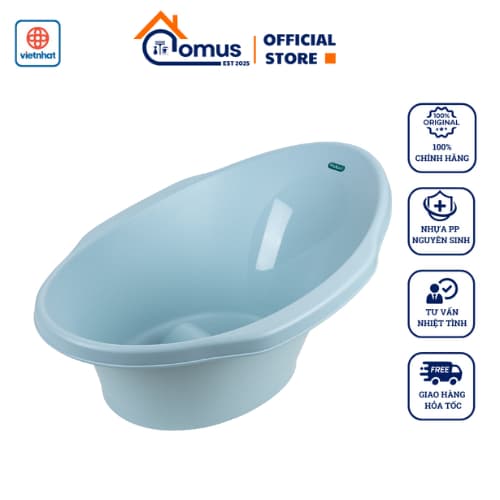 Chậu Tắm Nhựa Cho Bé Việt Nhật 2256, Thau Tắm Hình Oval Dành Cho Trẻ Sơ Sinh - DOMUS