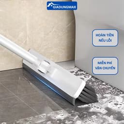Cây Chà Sàn Nhà Tắm Thông Minh 2in1, Chổi Cọ Toilet Đầu Xoay 180 Độ Cán Dài Kèm Gạt Nước Siêu Sạch 1