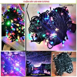 COMBO 2 Bộ Đèn Nháy Kim Cương 40M, Dây Led 4 Lõi Đồng, 8 Chế Độ Nháy Trang Trí Tiểu Cảnh Noel, Tết 2