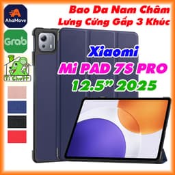 [Ảnh Thật] Bao Da MTB Xia0mi Mi PAD 7S PRO 12.5" 2025 Gấp 3 Khúc Lưng Cứng Có Nam Châm 1