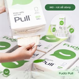 [COMBO 4 TÚI] Khăn giấy Fudo 3 lớp 100% sợi tre tự nhiên không tẩy trắng (2 Không Lõi, 2 Treo Tường) 5