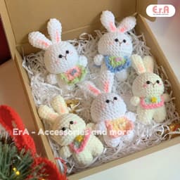 (Hàng sẵn hoả tốc) Móc khoá Len hình Hình Thú, cờ Việt Nam bằng len handmade quà tặng noel Móc khóa cặp đôi  - Erashop 4