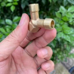 Đầu chia nước chữ Y 2 đầu ngõ ra dùng cho máy phun xịt cao áp, dây phun thuốc ren 13.8mm. Chất Liệu Đồng Thau 6