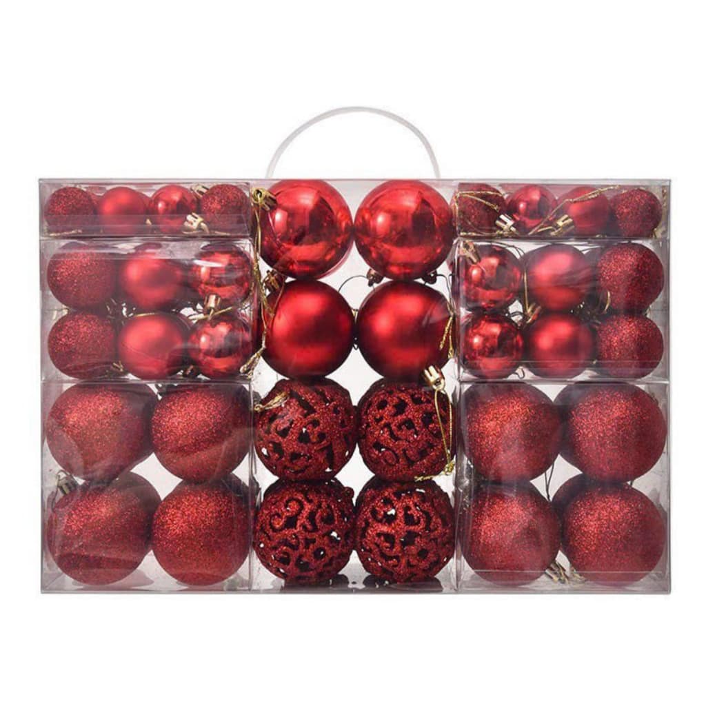 Hộp châu vali 100 trái đồ trang trí cây thông noel nhiều size và mẫu