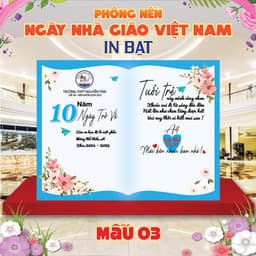 PHÔNG CHỤP ẢNH NGÀY NHÀ GIÁO VIỆT NAM 20-11 - CHẤT LIỆU IN BẠT CHỐNG NƯỚC NHIỀU KÍCH THƯỚC  3