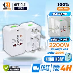Ổ Cắm Du Lịch MPE mã TA1 Chân Cắm Đa Năng Dùng Với Hơn 160 Quốc Gia (Tiêu Chuẩn Châu âu) Chính Hãng 1