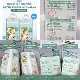 Bỉm / Tã Nature Love Mere Hàn Quốc - Ngày & Đêm Cao Cấp Siêu Mỏng Mềm Thấm Hút Tốt Cho Bé Da Nhạy Cảm - hyhybaby 9