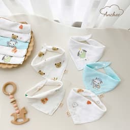 Set 5 yếm xô sợi tre tam giác cho bé Anchee 3