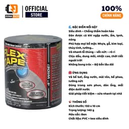 Băng keo siêu dính chống chịu nước đa năng flex tape usa chính hãng 2