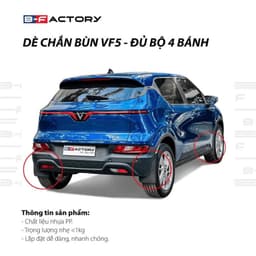 Chắn Bùn VinFast VF5 Nhựa Dẻo Cao Cấp, Ốp Chắn Bùn Bánh Xe VF5 (Bộ 4 Miếng Kèm Ốc Vít) Có Ship Hỏa Tốc 4