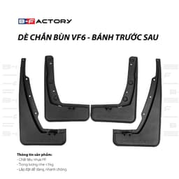 Chắn Bùn VinFast VF6 (B-Factory), Ốp Chắn Bùn Xe VF6 Nhựa PP Siêu Bền Bản Rộng 5