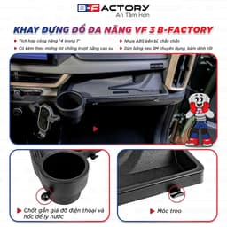 Khay Đựng Đồ Đa Năng VF3 B-Factory, Hộp Để Đồ Hốc Để Ly Móc Treo Đồ Xe VinFast VF3 Ship Hỏa Tốc Quanh Hà Nội 4