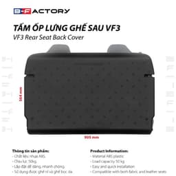 Tấm Ốp Lưng Ghế Sau VinFast VF3 (B-Factory), Ốp Bảo Vệ Lưng Ghế Chịu Lực 50kg Nhựa ABS Ship Hỏa Tốc Quanh Hà Nội 3