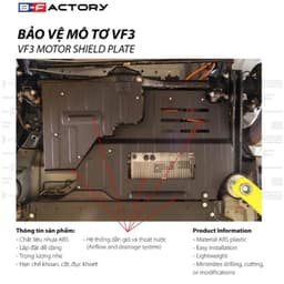 Tấm Bảo Vệ Mô Tơ VinFast VF3 (B-Factory), Ốp Bảo Vệ Gầm Xe VF3 Nhựa ABS (Không Khoan Đục) Ship Hỏa Tốc Quanh Hà Nội 5
