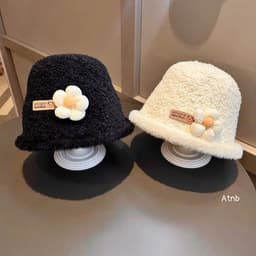 Mũ lông cừu hoa CAo cấp cho bé yêu từ 3-8tuổi siêu xinh 5
