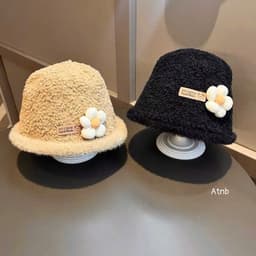 Mũ lông cừu hoa CAo cấp cho bé yêu từ 3-8tuổi siêu xinh 4