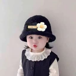 Mũ lông cừu hoa CAo cấp cho bé yêu từ 3-8tuổi siêu xinh 9