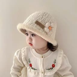 Mũ lông cừu hoa CAo cấp cho bé yêu từ 3-8tuổi siêu xinh 7
