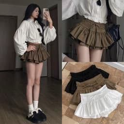 Chân váy xoè 2 tầng TRANGCLOTHINGG 4 Lớp có quần bảo hộ chất vài dày - MAY KỸ FORM ĐẸP CHUẨN HÀNG LOẠI 1 5
