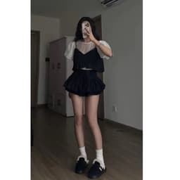 Chân váy xoè 2 tầng TRANGCLOTHINGG 4 Lớp có quần bảo hộ chất vài dày - MAY KỸ FORM ĐẸP CHUẨN HÀNG LOẠI 1 2