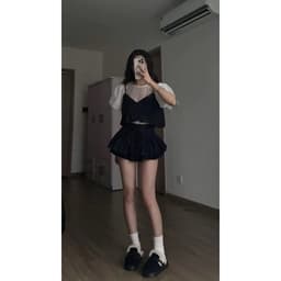 Chân váy xoè 2 tầng TRANGCLOTHINGG 4 Lớp có quần bảo hộ chất vài dày - MAY KỸ FORM ĐẸP CHUẨN HÀNG LOẠI 1 6
