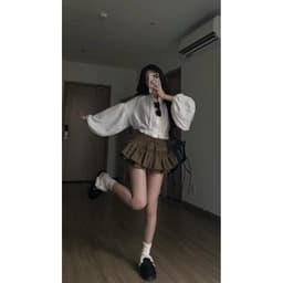 Chân váy xoè 2 tầng TRANGCLOTHINGG 4 Lớp có quần bảo hộ chất vài dày - MAY KỸ FORM ĐẸP CHUẨN HÀNG LOẠI 1 4