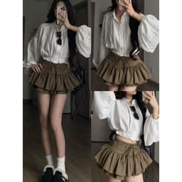 Chân váy xoè 2 tầng TRANGCLOTHINGG 4 Lớp có quần bảo hộ chất vài dày - MAY KỸ FORM ĐẸP CHUẨN HÀNG LOẠI 1 1