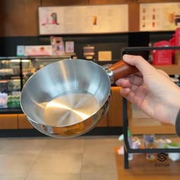 [mini] Xoong,nồi mini không có nắp, chất liệu inox304, có tay cầm bằng gỗ cách nhiệt - tiện dụng, đa năng 3