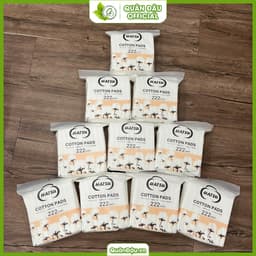 QD02 Bông Tẩy Trang HATSU 222M Cotton Pads 3 lớp dày dặn mẫu mới (Cam Nhạt) 4