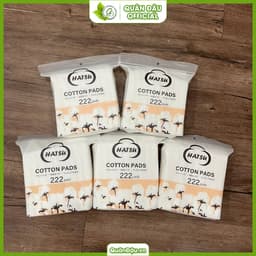 QD02 Bông Tẩy Trang HATSU 222M Cotton Pads 3 lớp dày dặn mẫu mới (Cam Nhạt) 3