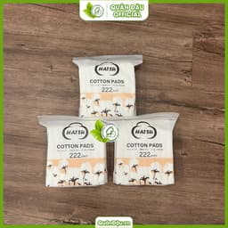 QD02 Bông Tẩy Trang HATSU 222M Cotton Pads 3 lớp dày dặn mẫu mới (Cam Nhạt) 2