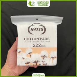 QD02 Bông Tẩy Trang HATSU 222M Cotton Pads 3 lớp dày dặn mẫu mới (Cam Nhạt) 1