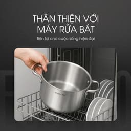 Bộ Nồi Chảo Inox KALITE Eco Trio Gồm 2 Nồi, 1 Chảo - Truyền Nhiệt Đều, Bền Đẹp - Dùng Mọi Loại Bếp 6