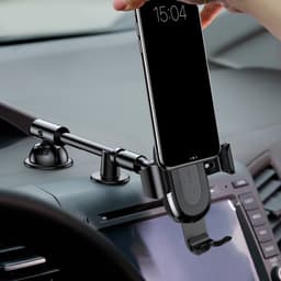 [Sạc Không Dây] Giá Đỡ Kẹp Điện Thoại Xe Hơi Cán Dài Dán Tablo Ô tô Baseus 10W Wireless Charger Gravity Car Mount 6